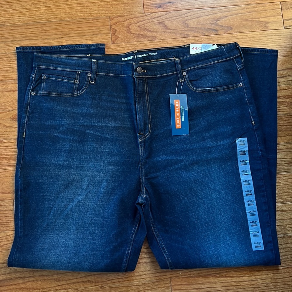 Old Navy Men’s Dark Wash Straight Leg Jeans 44 x 34